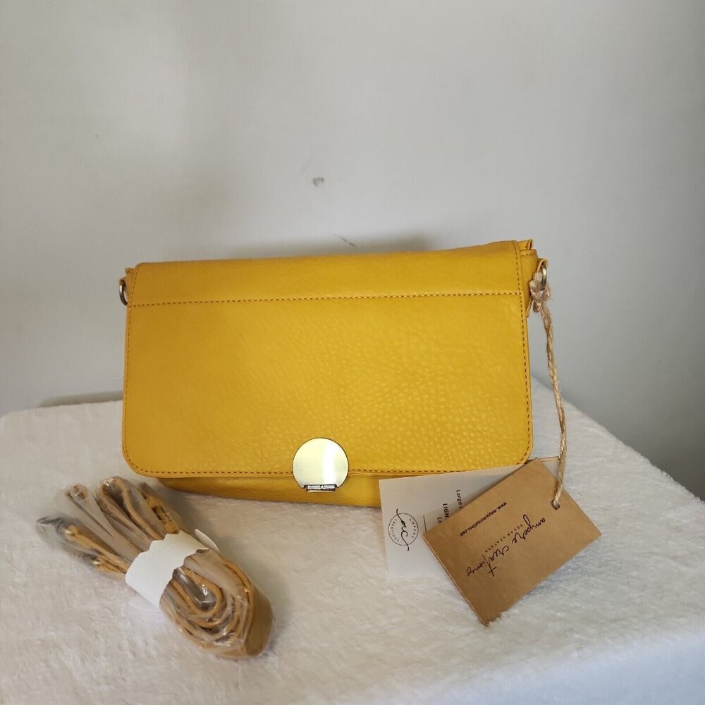 Vegan Leather Ampere Creation The Sustainable Mimi Crossbody - Mustard